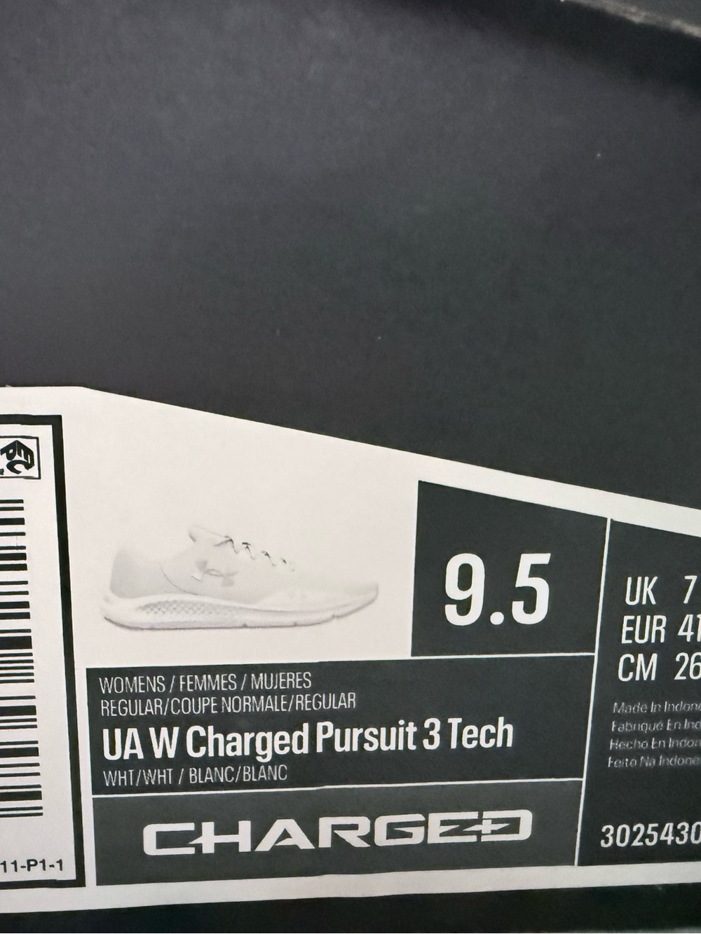 Under Armour White Sneakers with Pale Pink Insole - Picture 5 of 5